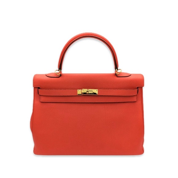 Hermes Handbags - *SOLD* Hermes Capucine Togo Leather Kelly Retourne 35cm